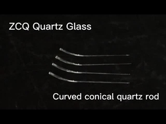 แท่งควอตซ์ใส ผิวเรียบ แท่งแก้วทรงกรวยโค้ง