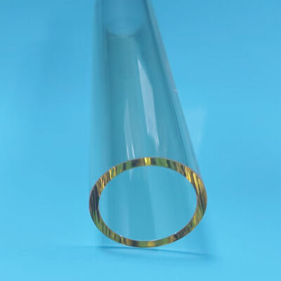 SP23 20% Samarium Doped Quartz Glass Tube OD 17mm ID 14mm 84.8mm Length Wall Thickness 1.5mm